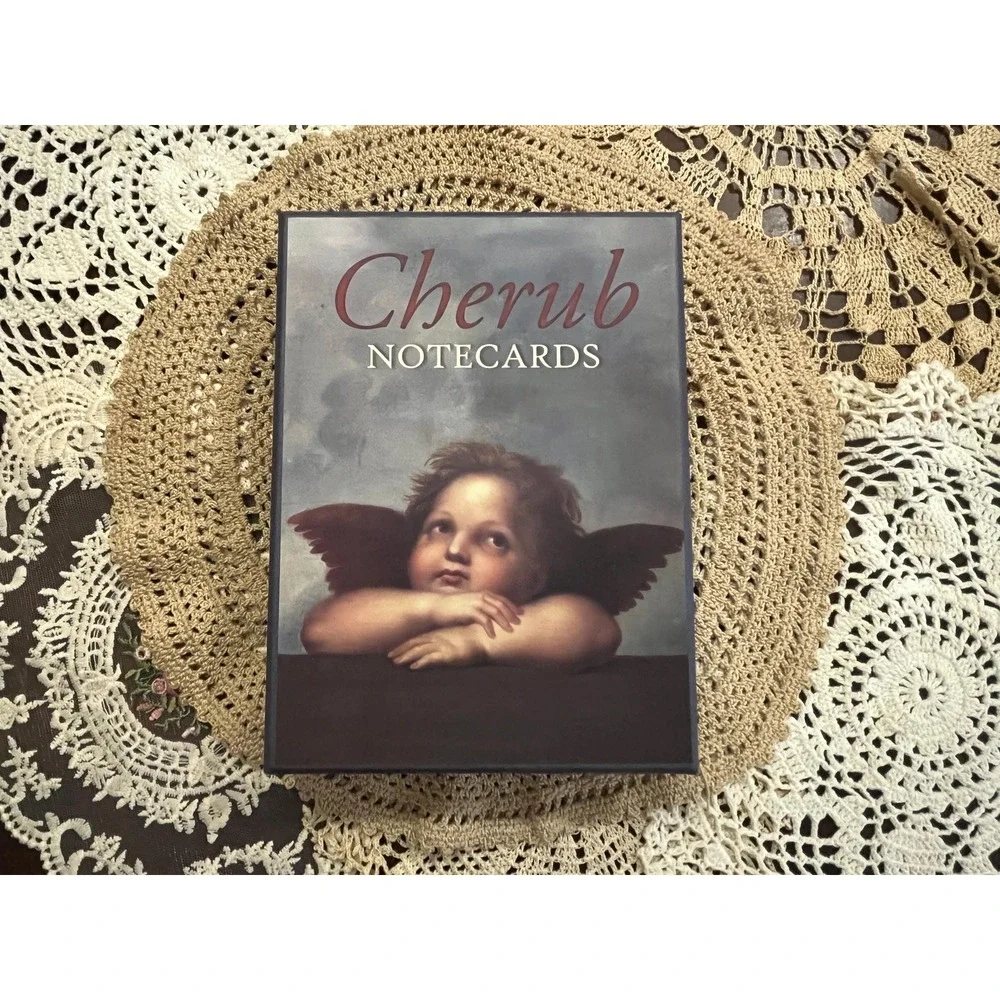 Whimsigoth Cherub Angel Blank Note Cards w/Envelope 90s 00s Nostalgia Whimsy